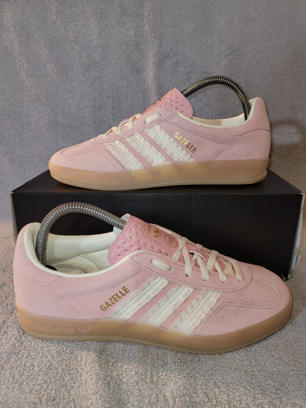 Adidas Gazelle Wonder Mauve Pink Off White Tan Women's Size 7.5 Sneakers (#2486)